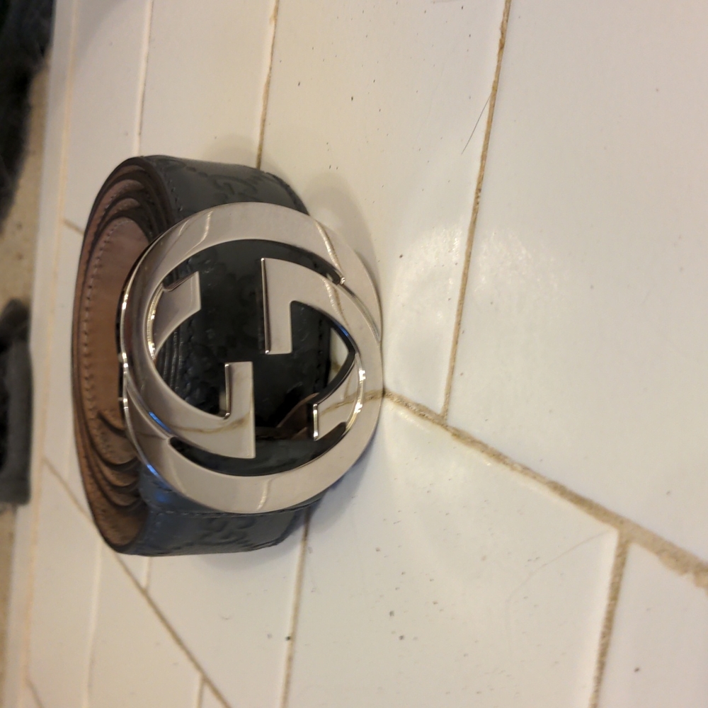 Gucci Interlocking G-Buckle Leather Belt